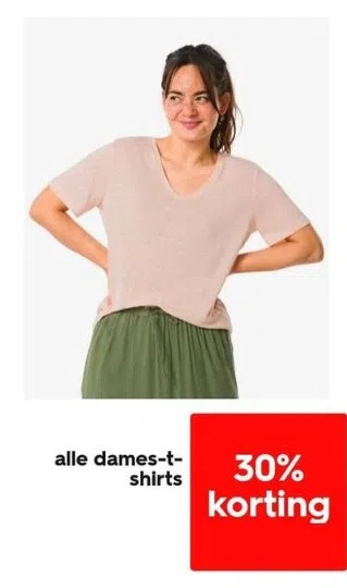 HEMA Alle dames-t-shirts aanbieding