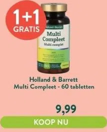 Holland & Barrett Holland & barrett multi compleet - 60 tabletten aanbieding