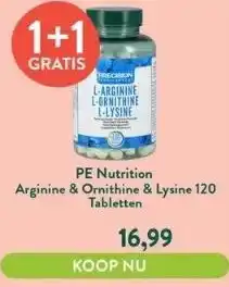 Holland & Barrett Pe nutrition arginine & ornithine & lysine aanbieding