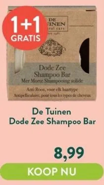 Holland & Barrett De tuinen dode zee shampoo bar aanbieding