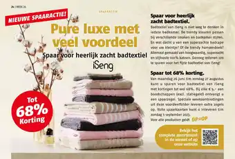 Poiesz Spaar voor heerlijk zacht badtextiel iSeng aanbieding