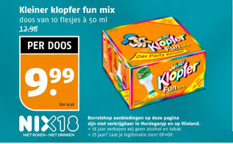 Poiesz Kleiner klopfer fun mix doos van 10 flesjes à 50 ml aanbieding