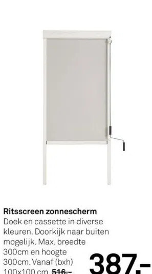 Karwei Ritsscreen zonnescherm aanbieding