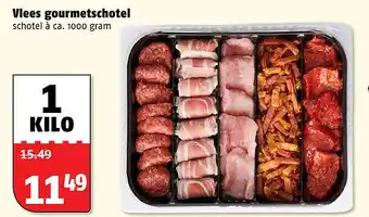 Poiesz Vlees gourmetschotel schotel à ca. 1000 gram aanbieding