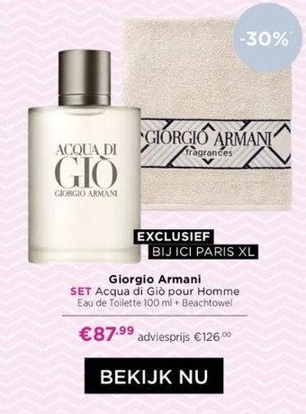 ICI Paris XL Giorgio armani aanbieding