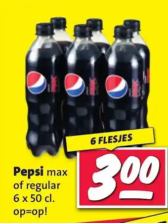 Nettorama Pepsi max of regular aanbieding