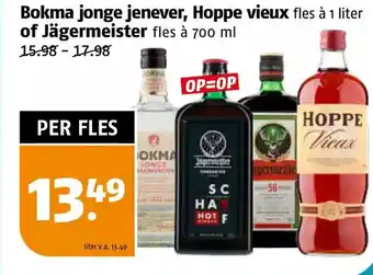 Poiesz Bokma jonge jenever, hoppe vieux of jägermeister aanbieding