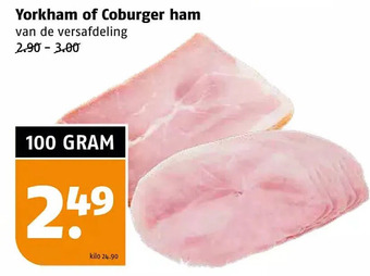 Poiesz Yorkham of coburger ham aanbieding