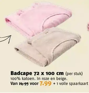 Poiesz Badcape 72 x 100 cm aanbieding