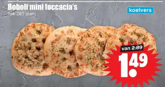 Dirk Boboli mini foccacia's 280 gram aanbieding