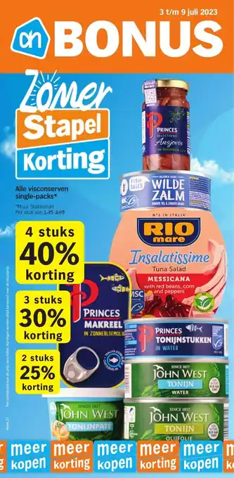 Albert Heijn Alle visconserven single-packs aanbieding