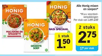 Albert Heijn Alle Honig mixen en soepen aanbieding