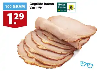 Hoogvliet Gegrilde bacon 100g aanbieding