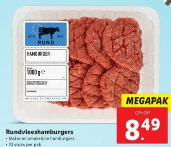 Lidl Rundvleeshamburgers aanbieding