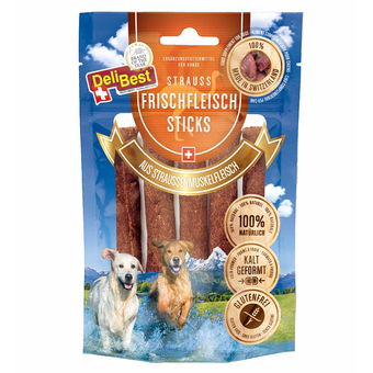 Zooplus 10x10cm struisvogelvleessticks delibest hondensnacks aanbieding