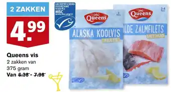 Hoogvliet Queens vis 375g aanbieding