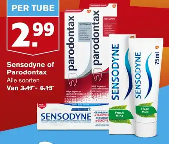 Hoogvliet Sensodyne of Parodontax aanbieding