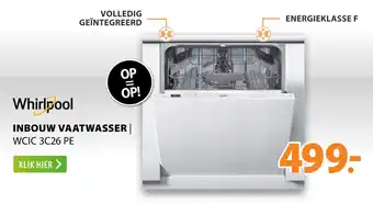 Expert Whirpool INBOUW VAATWASSER | WCIC 3C26 PE aanbieding