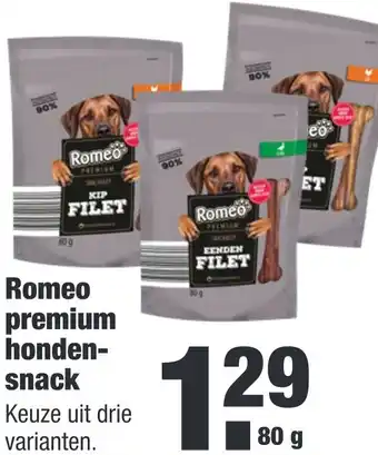 ALDI Romeo premium honden- snack aanbieding