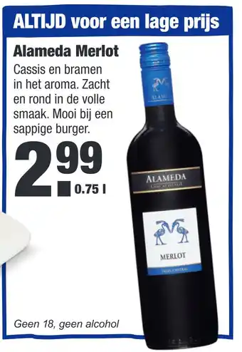 ALDI Alameda Merlot aanbieding