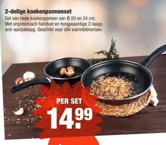 ALDI 2-delige koekenpannenset aanbieding