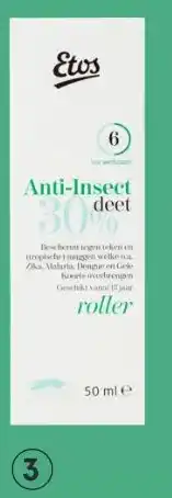 Etos Etos Deet 30% Anti-Insect roller 50 ml aanbieding