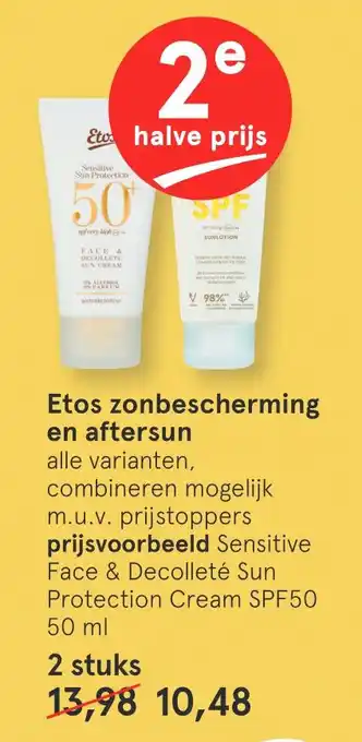 Etos Etos zonbescherming en aftersun aanbieding