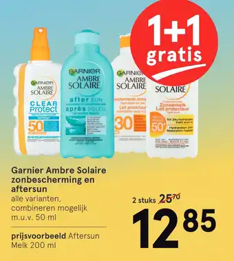 Etos Garnier Ambre Solaire zonbescherming en aftersun aanbieding