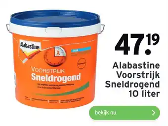 GAMMA Alabastine Voorstriji Sneldrogend 10 liter aanbieding