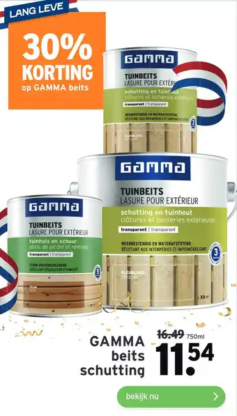 GAMMA GAMMA beits schutting aanbieding