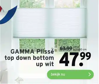 GAMMA GAMMA Plissé top down bottom up wit aanbieding