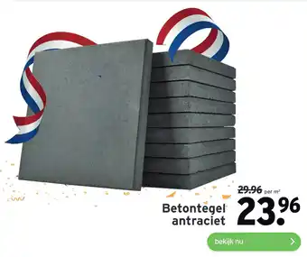 GAMMA Betontēgel antraciet aanbieding