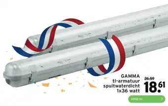 GAMMA GAMMA tl-armatuur spuitwaterdicht aanbieding