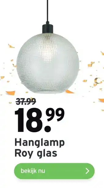 GAMMA Hanglamp Roy glas aanbieding