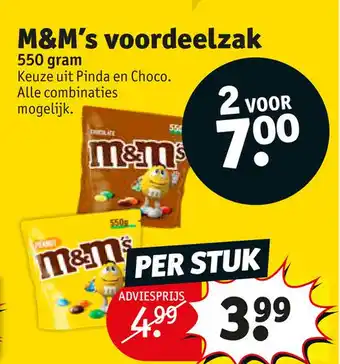 Kruidvat M&M's voordeelzak aanbieding