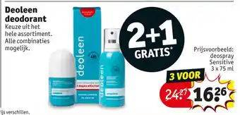 Kruidvat Deoleen deodorant aanbieding