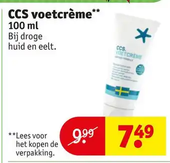 Kruidvat CCS voetcrème aanbieding