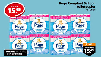 Trekpleister Page compleet schoon toiletpapier aanbieding
