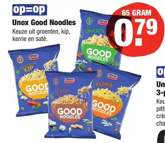 ALDI Unox Good noodles 65g aanbieding