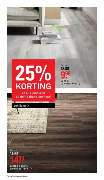 Karwei Le Noir & Blanc Laminaat Trend Of Lundia Laminaat Mild 25% Korting aanbieding