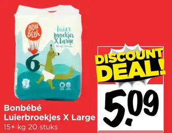 Vomar Voordeelmarkt Bonbébé Luierbroekjes X Large aanbieding