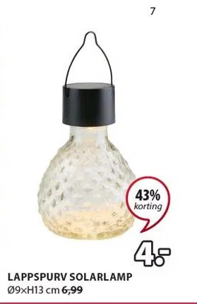 Jysk Lappspurv solarlamp aanbieding