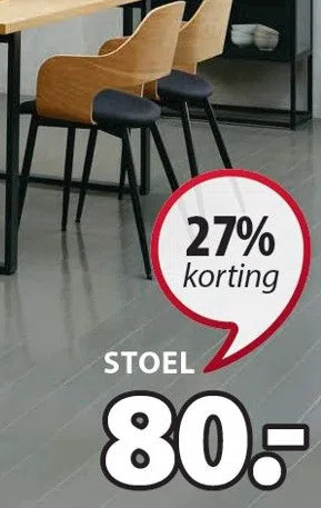 Jysk Hvidovre eetkamerstoel aanbieding