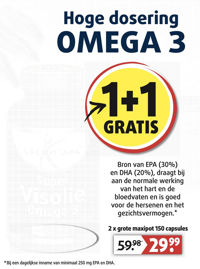 Hoge dosering omega 3 aanbieding bij Lucovitaal