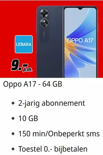 MediaMarkt Oppo A17 - 64 GB aanbieding