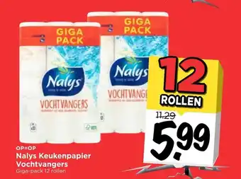 Vomar Voordeelmarkt Nalys Keukenpapier Vochtvangers 12 rollen aanbieding