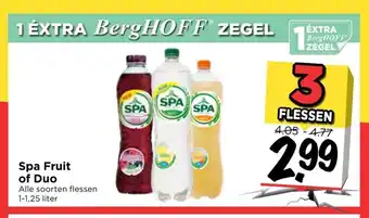 Vomar Voordeelmarkt Spa Fruit of Duo 1-1,25 Liter 3 Flessen aanbieding