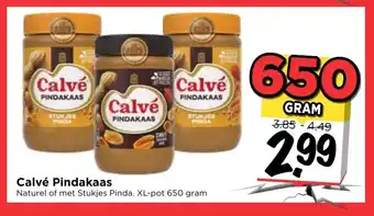 Vomar Voordeelmarkt Calve Pindakaas 650 gram aanbieding