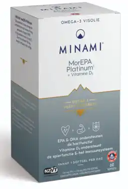 De Online Drogist Minami morepa platinum + vitamine d3 softgels 60sg aanbieding