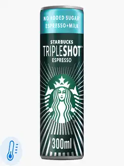 Flink Starbucks tripleshot espresso no added sugar 30cl aanbieding